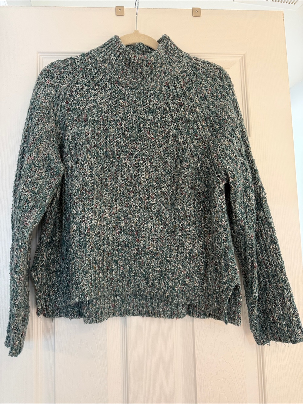 silence + noise Teal Marled Turtleneck Sweater